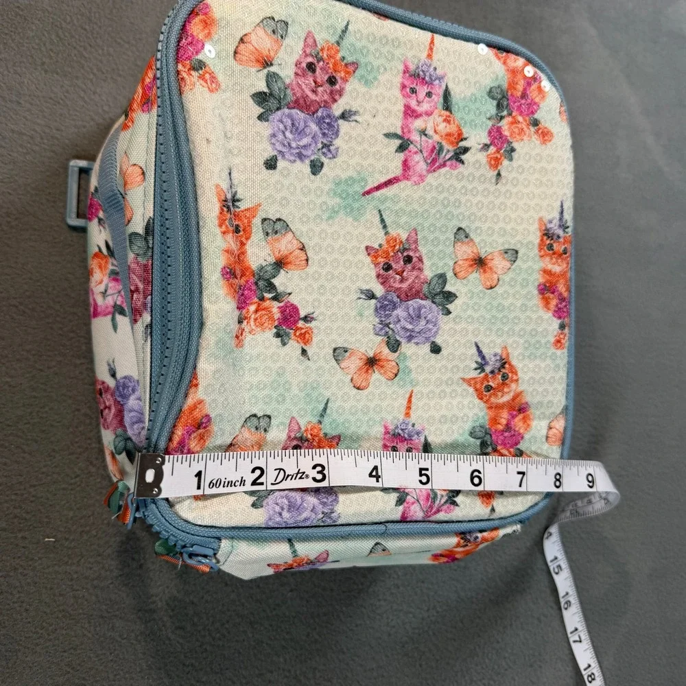 Wonder Nation Girls Sequin Caticorn Dreams Lunch Bag Kittens Blue BP253117